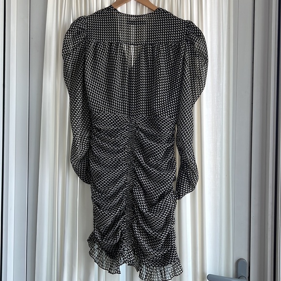 Zara - size medium - black and white patterned dress 80s style - Picture 5 of 7